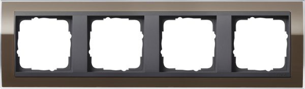 Gira Event Clear Коричневый/Антрацит Рамка 4-ая 0214768