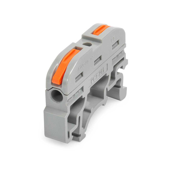 КВТ Клемма проходная СМК 222-2411 на DIN-рейку (уп.25)