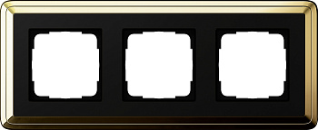 Gira ClassiX Латунь/Черный Рамка 3-ая 0213632