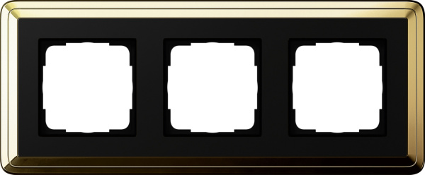 Gira ClassiX Латунь/Черный Рамка 3-ая 0213632