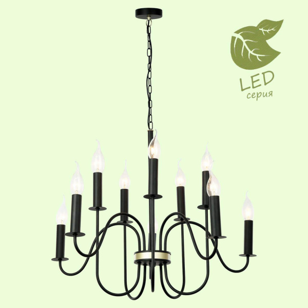 Купить Lussole Комплект GRLSP-8198 (Светильник LSP-8198, Лампа Filament E14 cветодиодная 10 шт.)