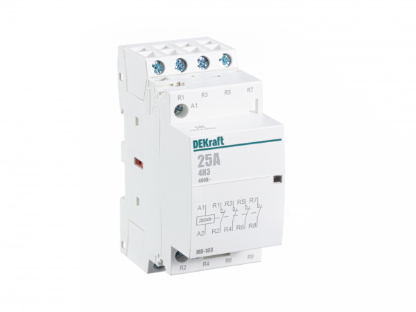 Dekraft Модульный контактор 4НЗ 25А 230В МК-103