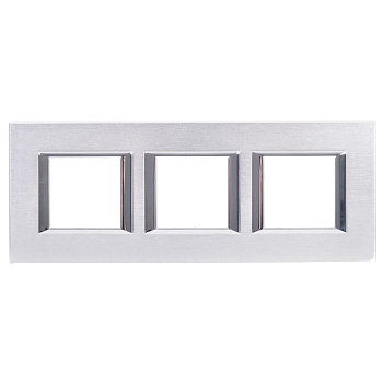 BT Axolute Хром Рамка 2+2+2 мод прямоугольная (надпись горизонтально) HA4802M3HCR