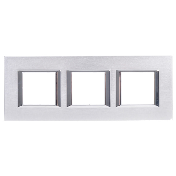 BT Axolute Хром Рамка 2+2+2 мод прямоугольная (надпись горизонтально) HA4802M3HCR