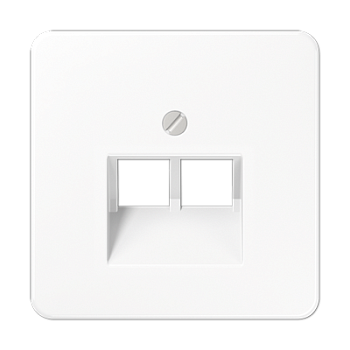 JUNG CD 500/CD plus Белая Накладка 2-ой наклонной ТЛФ/комп розетки CD569-2UAWW