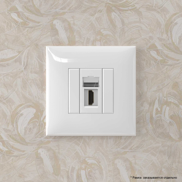 Купить DKC HDMI розетка одинарная в стену, тип А-А, "Avanti", "Белое облако"