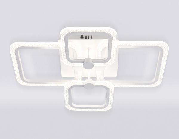 Купить Ambrella Потолочный светодиодный светильник с пультом FA5309/2+2 WH белый 3000+6400K/4200K/6400+3000K 62W 560*480*120 (ПДУ ИК)