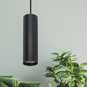 ЭРА PL1 COB- 10 BK 300 Черный Светильники подвесной светодиодный COB, 10W, D80*300мм