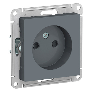 Systeme Electric AtlasDesign Грифель Розетка б/з со шторками, 16А, механизм