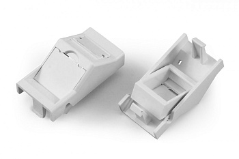 Hyperline SIP2A-1K-M45-22.5 Вставка угловая 45x22.5 (аналог Mosaic) для 1 модуля формата Keystone Jack, со шторками, ROHS, белая 247254