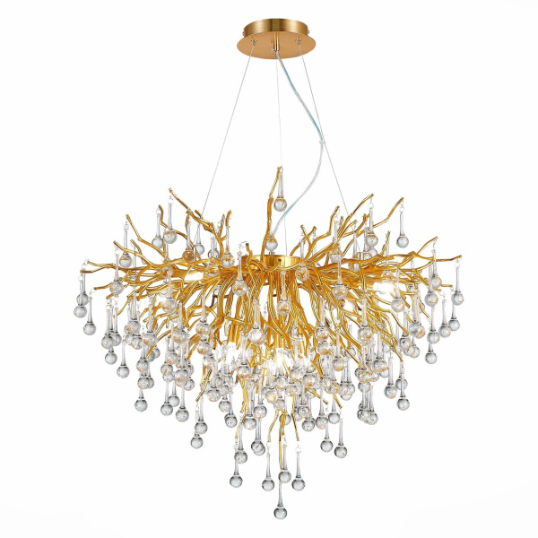 ST LUCE  SL1651.203.09 Люстра подвесная Золотистый/Золотистый G9 9*5W ST LUCE  SL1651.203.09 Люстра подвесная Золотистый/Золотистый G9 9*5W