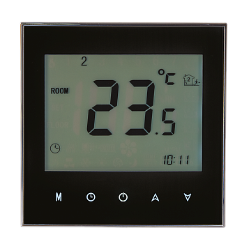 Zamel Программируемый регулятор температуры, сенсорный, черный RTD-02 черный