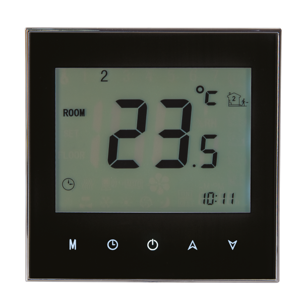 Zamel Программируемый регулятор температуры, сенсорный, черный RTD-02 черный