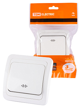 TDM Перекрестный выключатель 1-кл. 10А белый "Валдай" SQ1804-0041