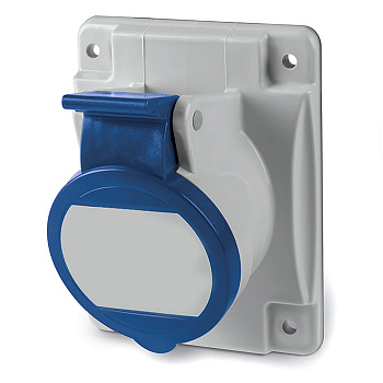 DKC Розетка панельная с наклоном  IP44 16А 2P+E 230В