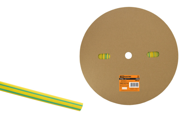 TDM Термоусаживаемая трубка ТУТнг 4/2 желто-зеленая (200 м/ролл) SQ0518-0129