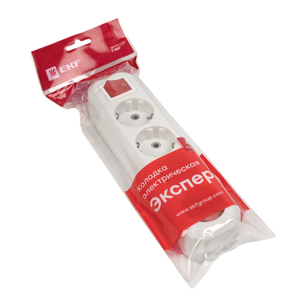 Купить EKF PROxima Колодка 4 гн. 16А 3,5кВт c выкл. с/з Эксперт