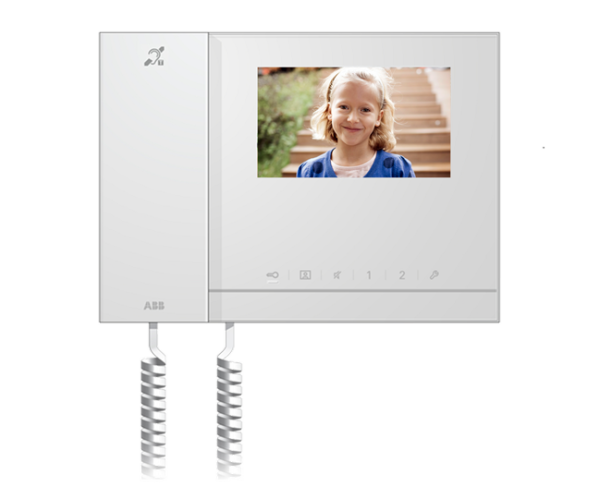 ABB Абонентское устройство с 4,3, с трубкой и индукционной петлёй, белый глянцевый 2TMA070020W0056