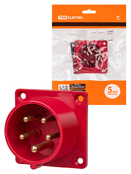 TDM Вилка 615 скрытая 3Р+РЕ+N 16А 380В IP44 SQ0607-0003