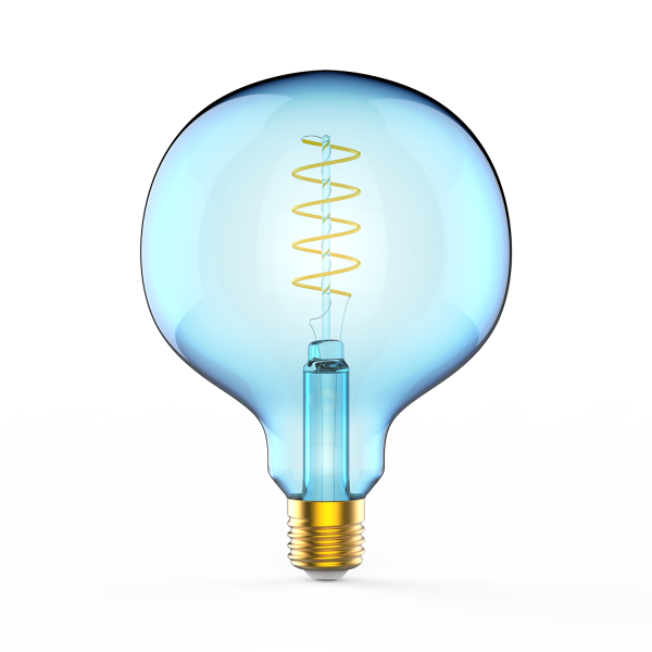 Купить Gauss Лампа Filament G125 5W 190lm 1800К Е27 sky blue flexible LED 1013802105