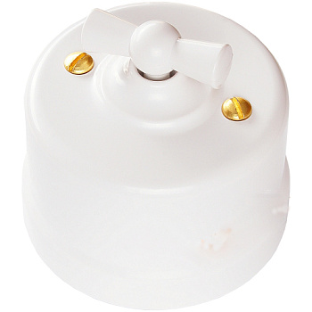 BIRONI Лизетта Пластик Белый Выключатель перекрестный 1-кл B1-203-21