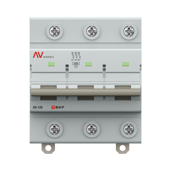Купить EKF AVERES Выключатель автоматический AV-125 3P 100A (C) 10kA mcb125-3-100C-av