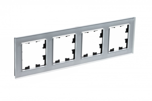 Systeme Electric AtlasDesign Nature Стекло алюминий Рамка 4-ая