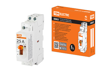 TDM Контактор модульный с ручным управлением КМ63/2-25 2НО 230В АС SQ0213-0100