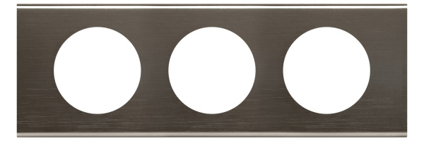 Legrand Celiane2 Черный никель Рамка 3-ая (2+2+2 мод) 069033