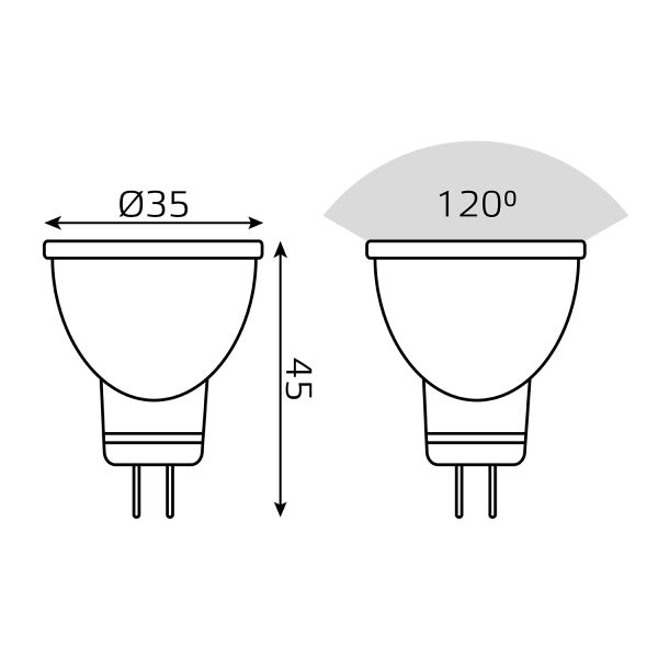 Купить Gauss Лампа MR11 3W 290lm 2700K GU4 LED 132517103