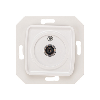 DEA Розетка TV Проходная с/у мех. Бел KRANZ KR-78-0221