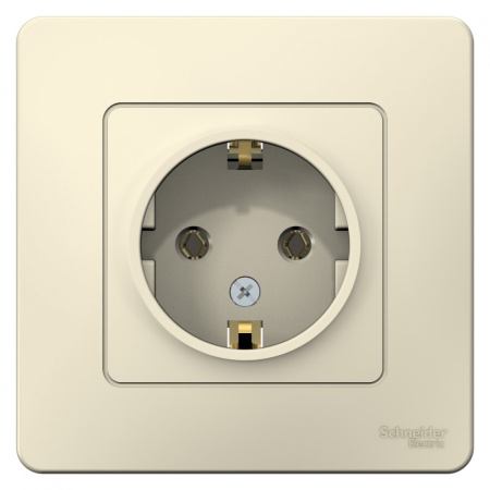 Systeme Electric Blanca внутр Молочная Розетка с/з без шторок, 16А, 250В