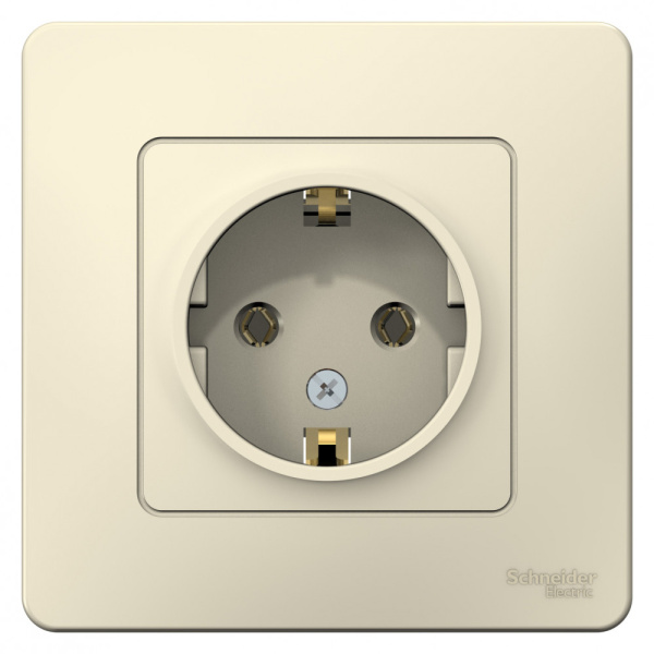 Systeme Electric Blanca внутр Молочная Розетка с/з без шторок, 16А, 250В