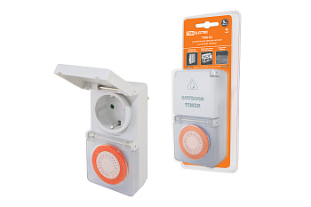 TDM Таймер розеточный ТРМ-03-30мин/24ч-16А-IP44 (суточный, защита от влаги) SQ1506-0004