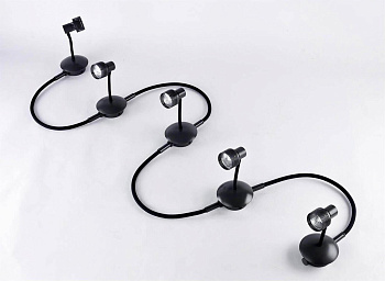 Lussole LOFT Металл/флекс Черный /  Металл Светильник настенно-потолочный GU10 5,5W GRLSP-9821-05