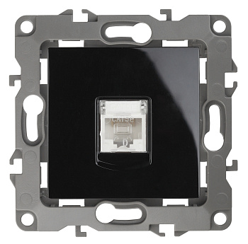 ЭРА 12-3107-06 Чёрный Розетка информационная RJ45, IP20, 12