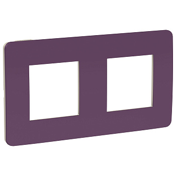 SE Unica Studio Лиловая/Бежевая Рамка 2-ная NU280415