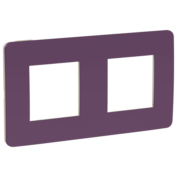 SE Unica Studio Лиловая/Бежевая Рамка 2-ная NU280415