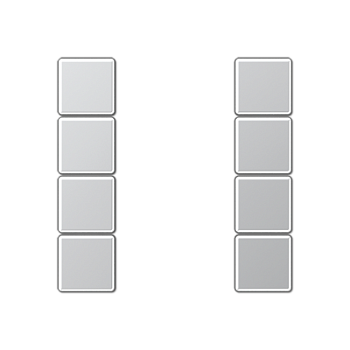 JUNG комплект накладок 4гр алюминий A504TSAAL