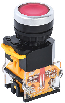 IEK Кнопка D8-11 d=22мм 1з+1р красная
