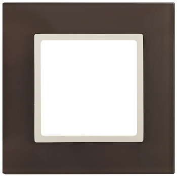 ЭРА 14-5101-31 Elegance Мокко/сл.кость Стекло Рамка 1-ая