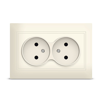 UNIVersal "Севиль" Розетка "Слоновая кость" 2-ая б/з Б-С0102