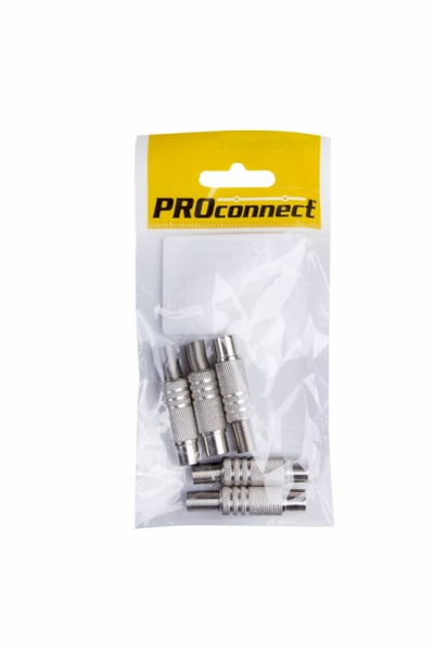 PROconnect Разъем антенный на кабель, (штекер-TV никель с пружиной), (5шт.) (пакет) 05-2011-4-9