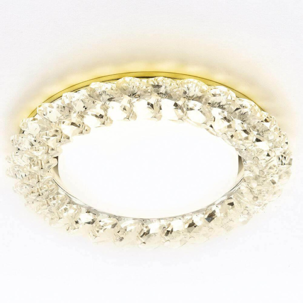 Купить Ambrella Встраиваемый точечный светильник G206 CL/G золото/прозрачный GX53