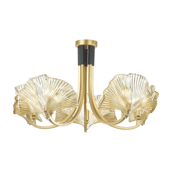 Купить Odeon Light 4870/5 HALL ODL_EX22 13 золотой/черный/стекло Люстра E14 5*40W VENTAGLIO