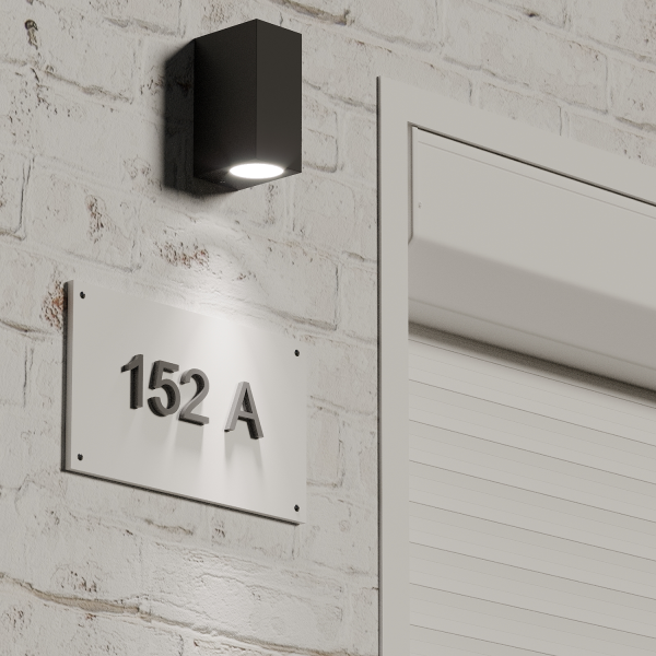 Купить Gauss Светильник садово-парковый Cube настенный архитектурный, 2xGU10, 67*92*150mm, 170-240V / 50Hz, 2xMax.35W, IP54, 5 GD159