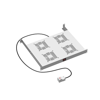 DKC 19" Вентиляторный модуль 4 вентилятора с термостатом для 19" IT-корпусов ДКС серии STI/CQE, RAL7035