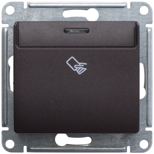 SE Glossa Шоколад Выключатель карточный, сх.6 GSL000869