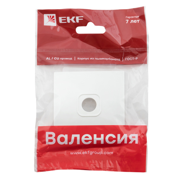 Купить EKF PROxima Валенсия лицевая панель розетки TV 1-местная 75Ом 5-862МГц жемчуг