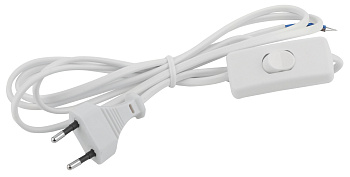 ЭРА Шнур для бра UX-ШВВП-S-1,8m-W с выключателем 1,8м ШВВП 2x0,5мм2 белый